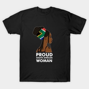 Proud South African Woman, South Africa Flag T-Shirt